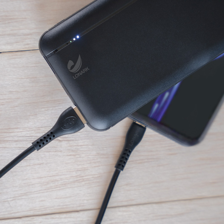 کابل کوتاه micro-USB لونارک مدل مخصوص پاوربانک گارانتی متین LPC11A